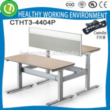 CTHT3-4404P JP MORGAN CHASE &amp; CO. Usado dois assentos sentar para ficar altura elétrica mesa de mesa ajustável laptop frame da mesa